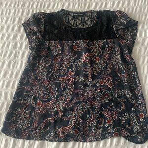 Blouse with Mesh Top